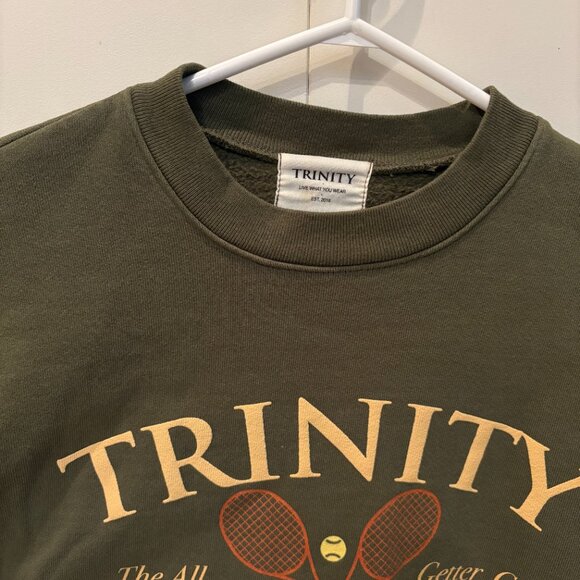 Trinity the Label green crewneck sweater - Picture 2 of 2